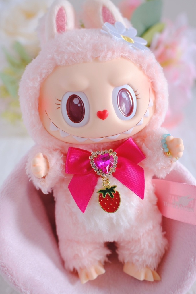 ぬいぐるみ ラブブ用 リボンネックレス