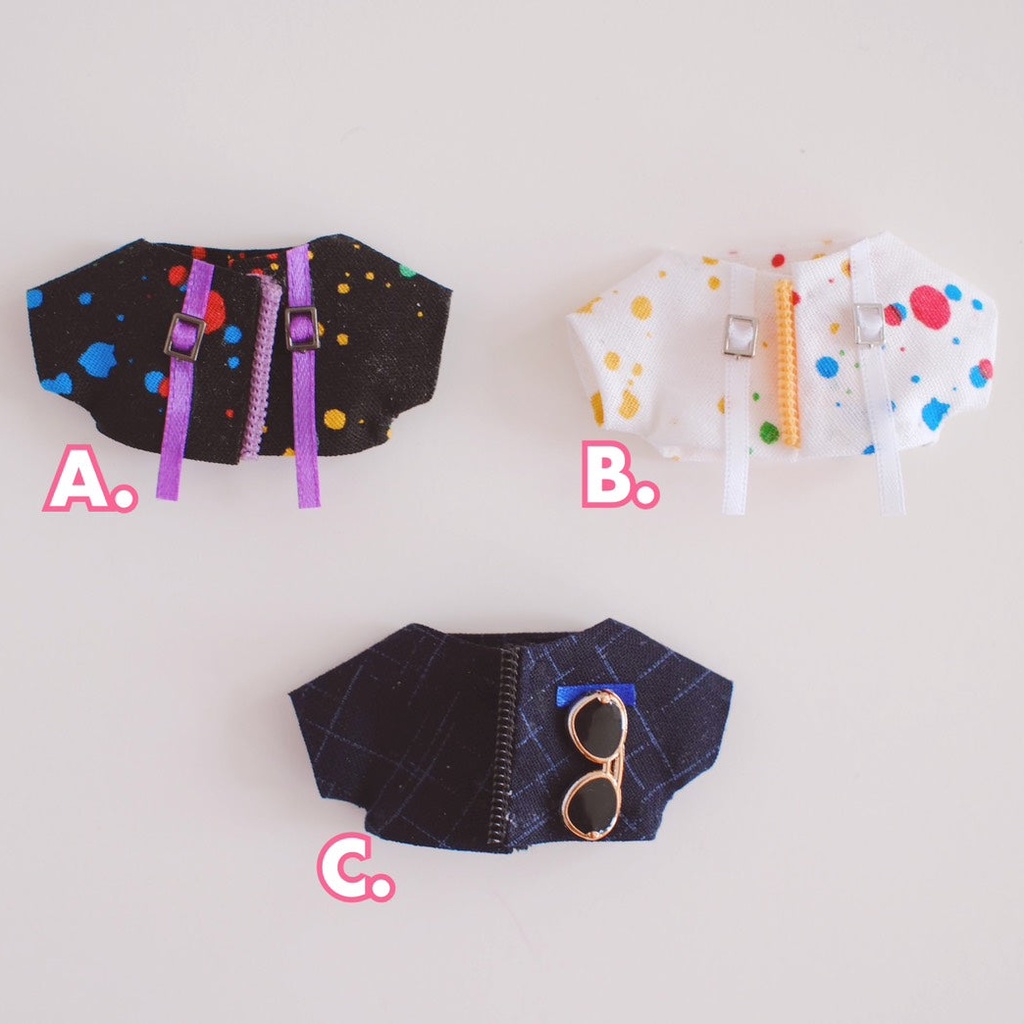 10cm ぬい服 ジッパージャケット