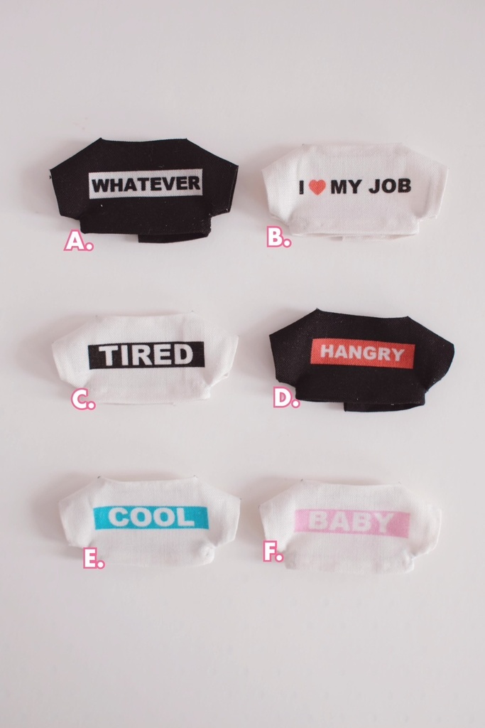 ぬいぐるみ用ワードTシャツ