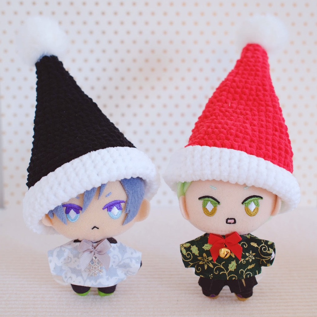 【10cmぬい/12cmぬい】冬のホリデーシャツ(鈴・雪の結晶チャーム付き)全2種