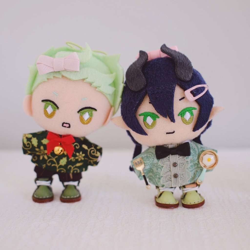 【10cmぬい/12cmぬい】冬のホリデーシャツ(鈴・雪の結晶チャーム付き)全2種