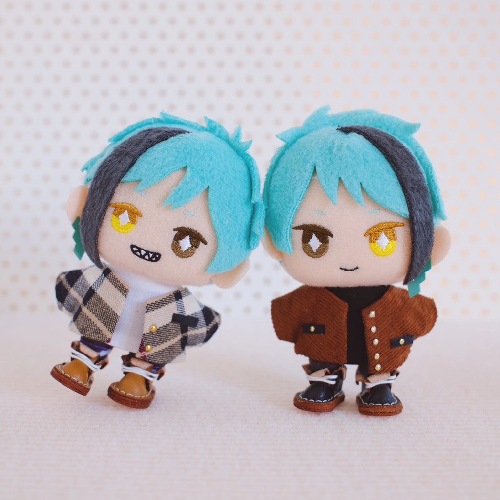 【10cm-12cmぬい】チェック柄エレガントコート(全2色)