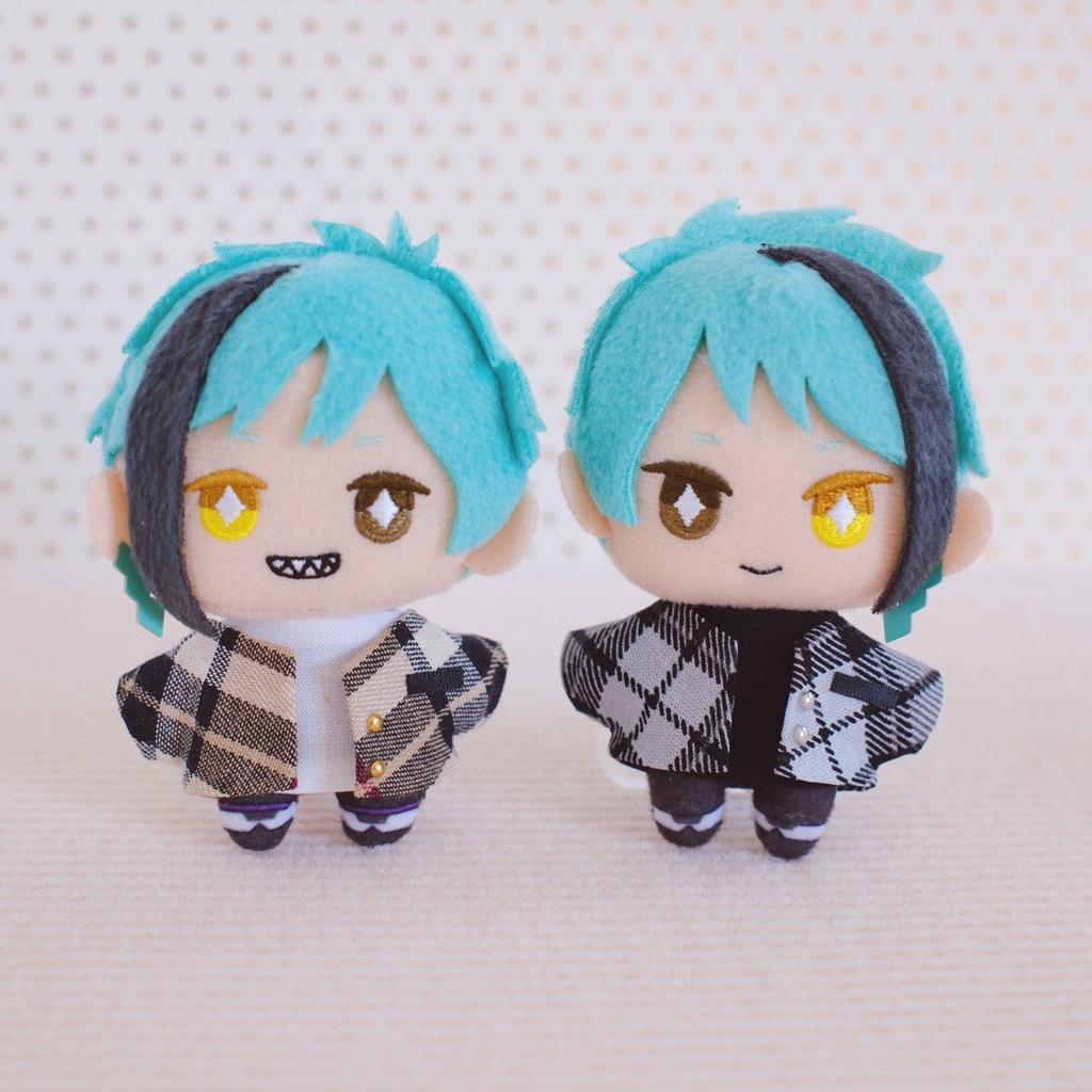 【10cm-12cmぬい】チェック柄エレガントコート(全2色)