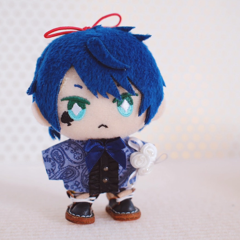 【10cmぬい/12cmぬい】チャーム付きペイズリー柄フリルシャツ(全4種)