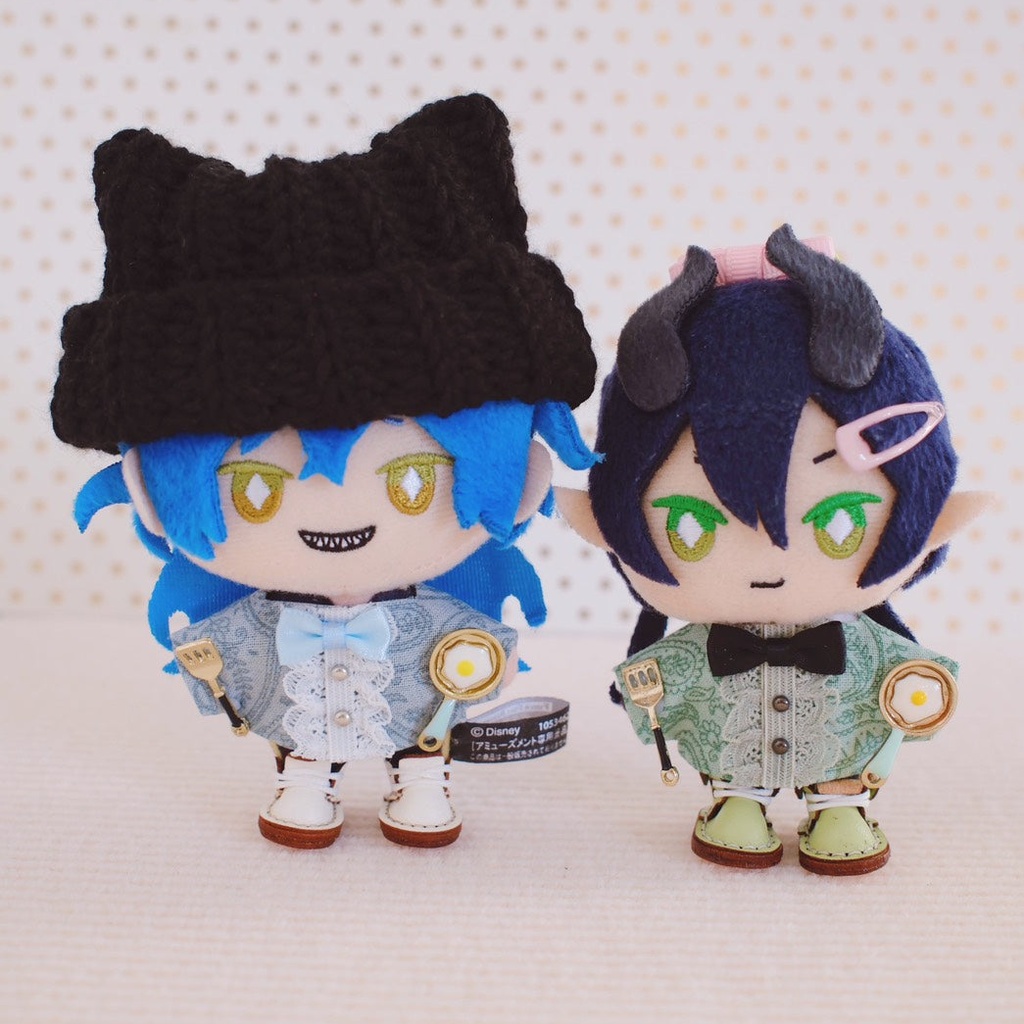 【10cmぬい/12cmぬい】チャーム付きペイズリー柄フリルシャツ(全4種)