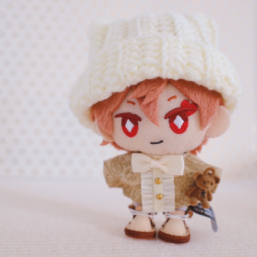 【10cmぬい/12cmぬい】チャーム付きペイズリー柄フリルシャツ(全4種)