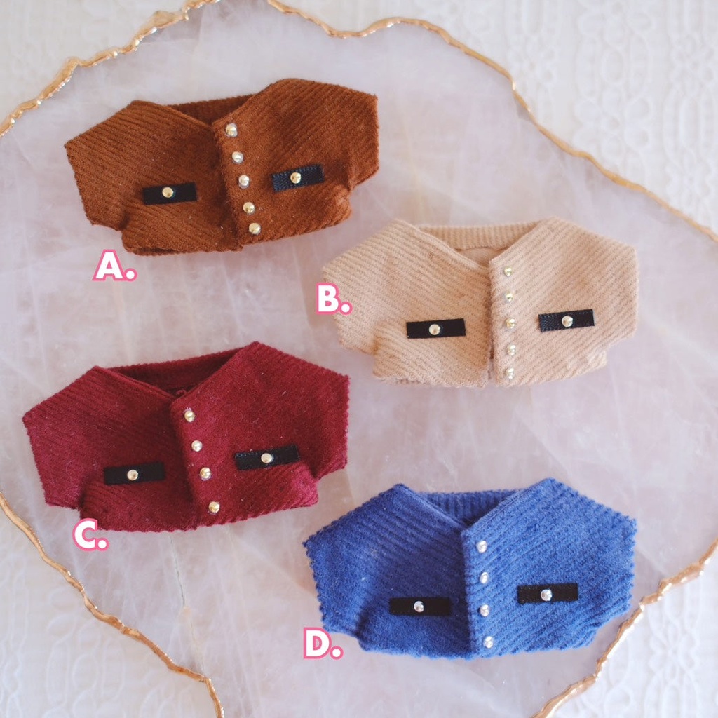 【10cmぬい/12cmぬい】エレガント・コーデュロイコート（全4色）