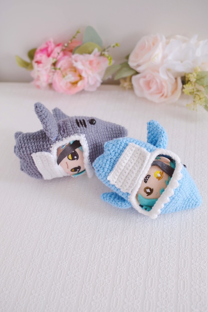 サメの着ぐるみ(きらどる・ちびぐるみ・10cmぬいサイズ)