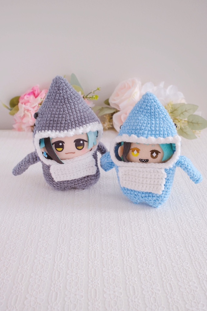 サメの着ぐるみ(きらどる・ちびぐるみ・10cmぬいサイズ)