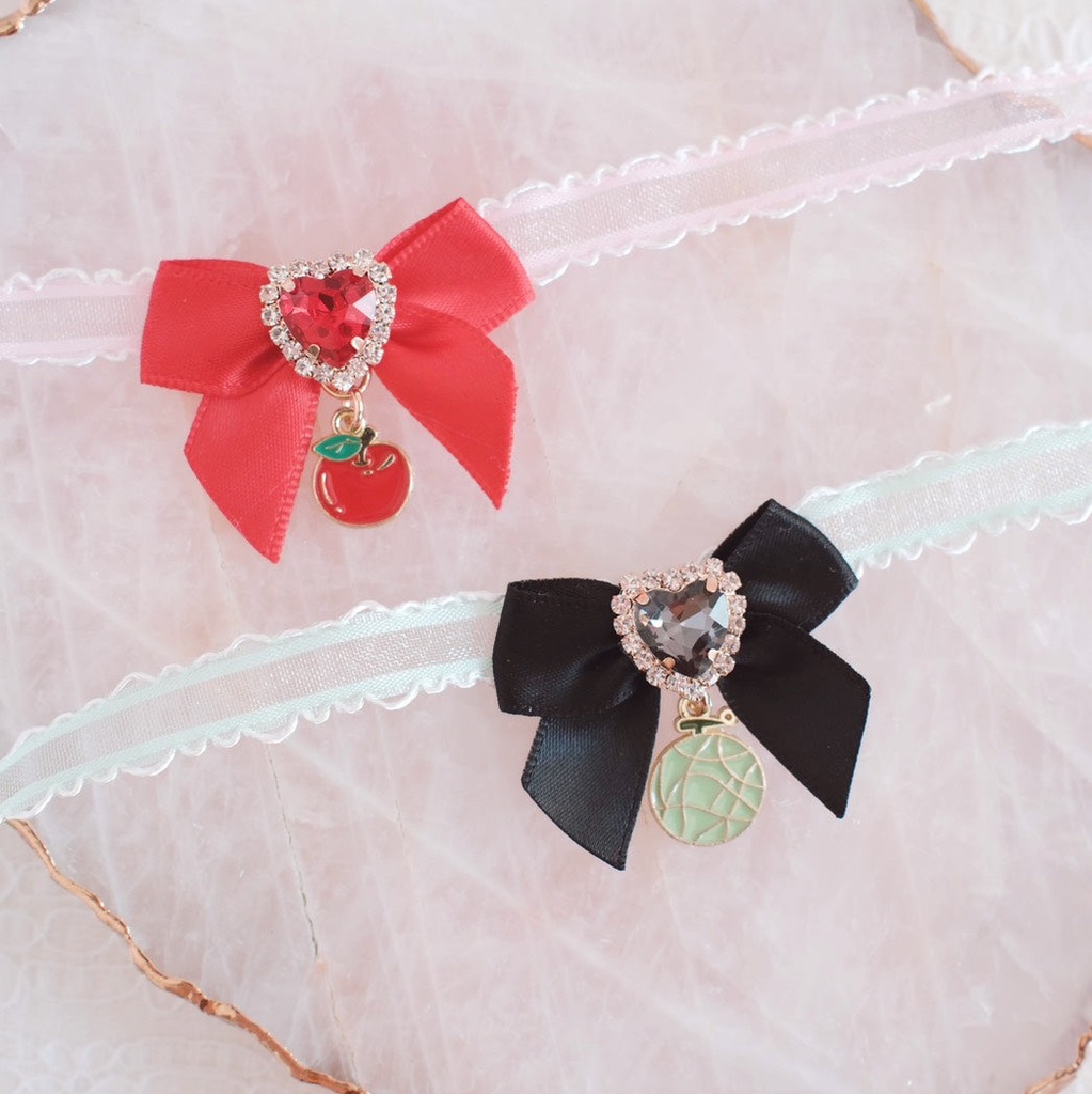 フルーツリボンネックレス(ぬいぐるみ・ドール・ラブブ用)