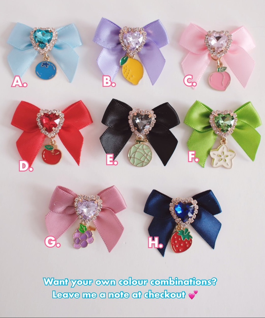 フルーツリボンネックレス(ぬいぐるみ・ドール・ラブブ用)