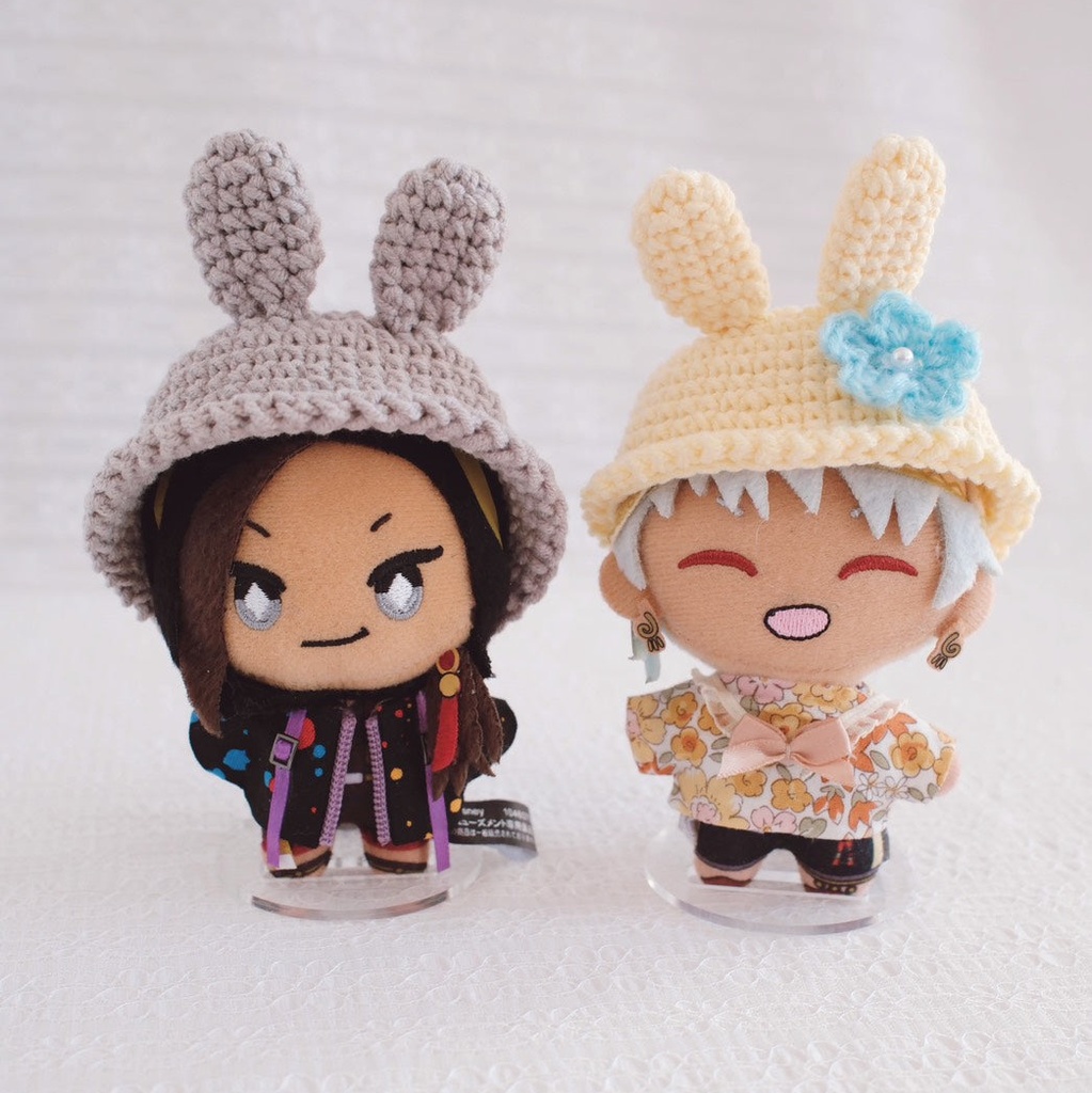 うさぎの帽子(ちびぐるみ・10cmぬいサイズ)