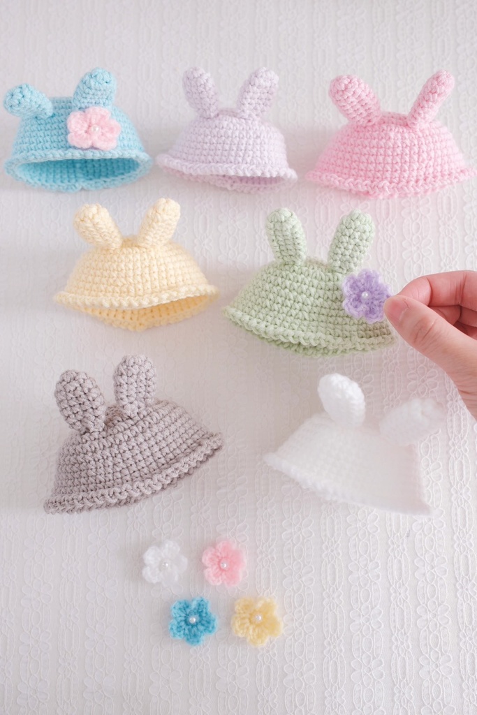 うさぎの帽子(ちびぐるみ・10cmぬいサイズ)