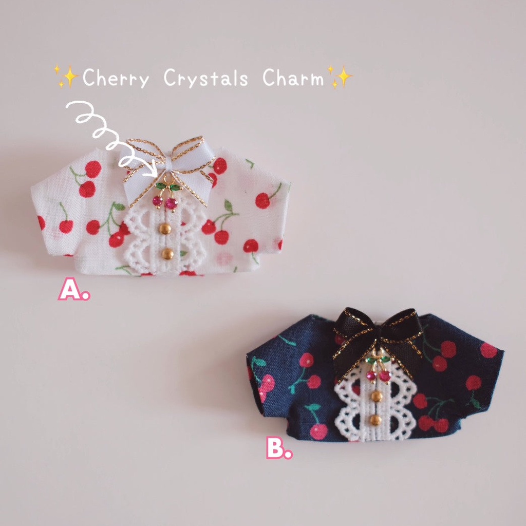 【10cm-15cmぬい】チェリーサンデーシャツ ぬいぐるみ用