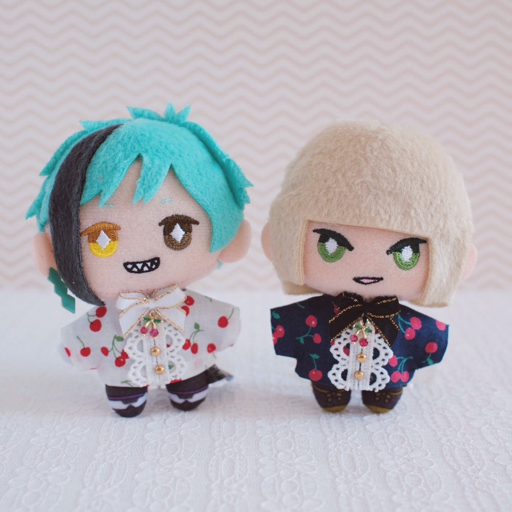 【10cm-15cmぬい】チェリーサンデーシャツ ぬいぐるみ用