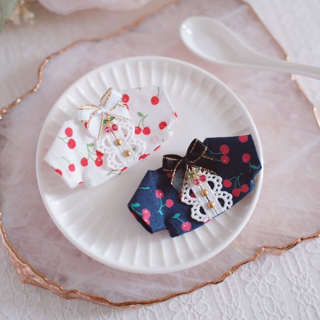 【10cm-15cmぬい】チェリーサンデーシャツ ぬいぐるみ用