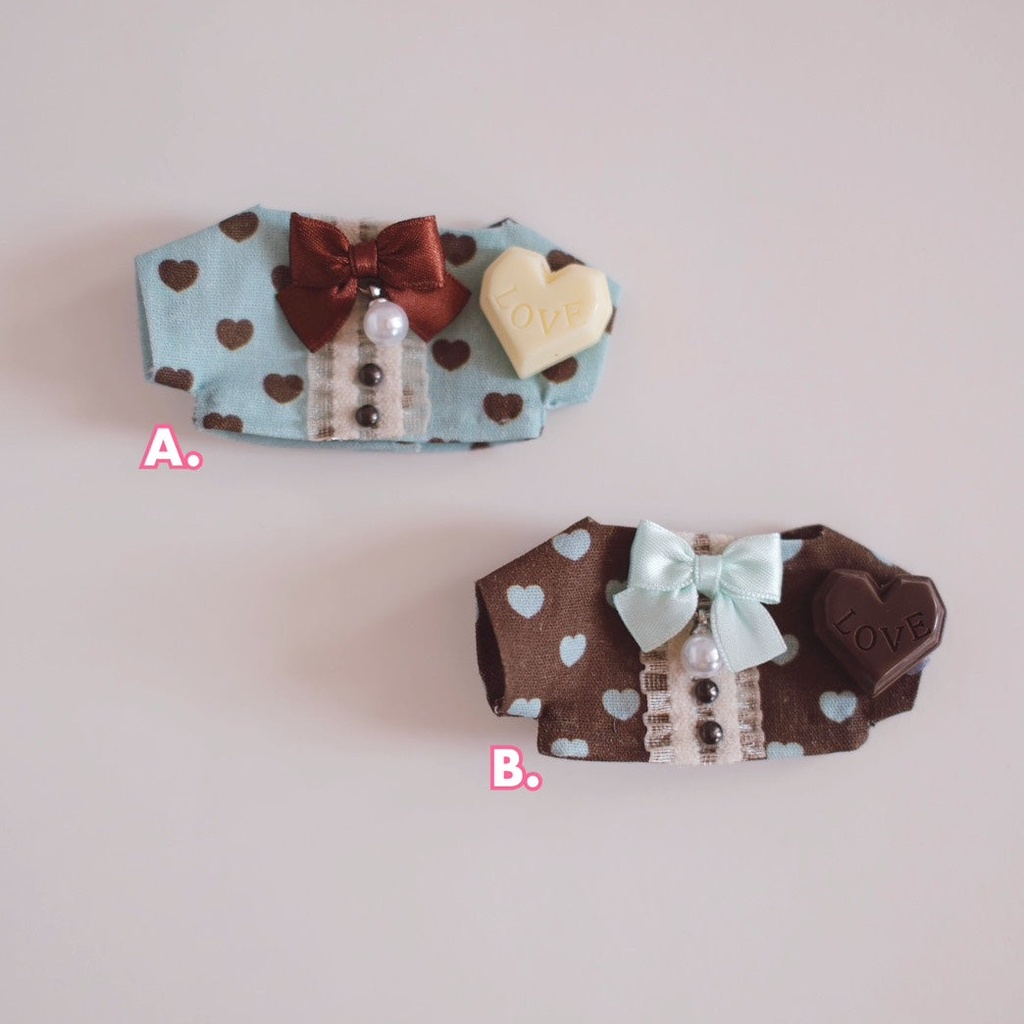 【10cm-15cmぬい】チョコミントサンデーシャツ ぬいぐるみ用