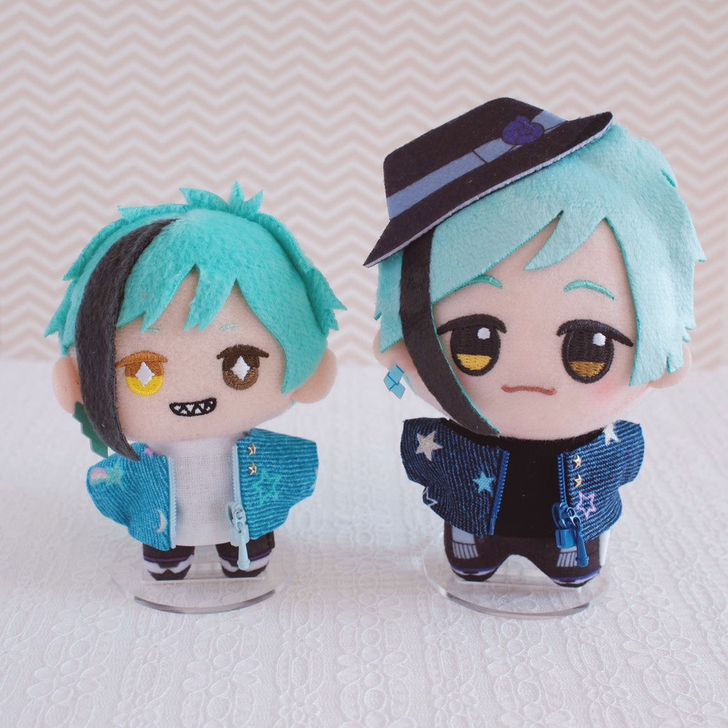 【10cm-12cmぬい】スターデニムジャケット ぬいぐるみ用