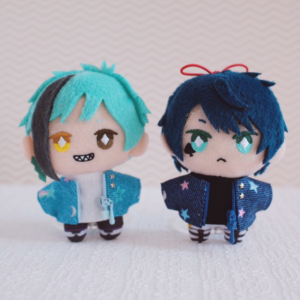 【10cm-12cmぬい】スターデニムジャケット ぬいぐるみ用