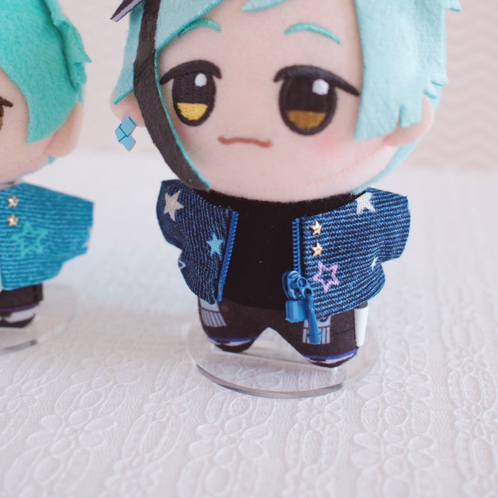【10cm-12cmぬい】スターデニムジャケット 3点セット ぬいぐるみ用