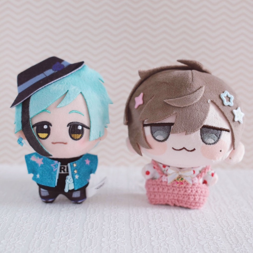 【10cm-12cmぬい】スターデニムジャケット 3点セット ぬいぐるみ用