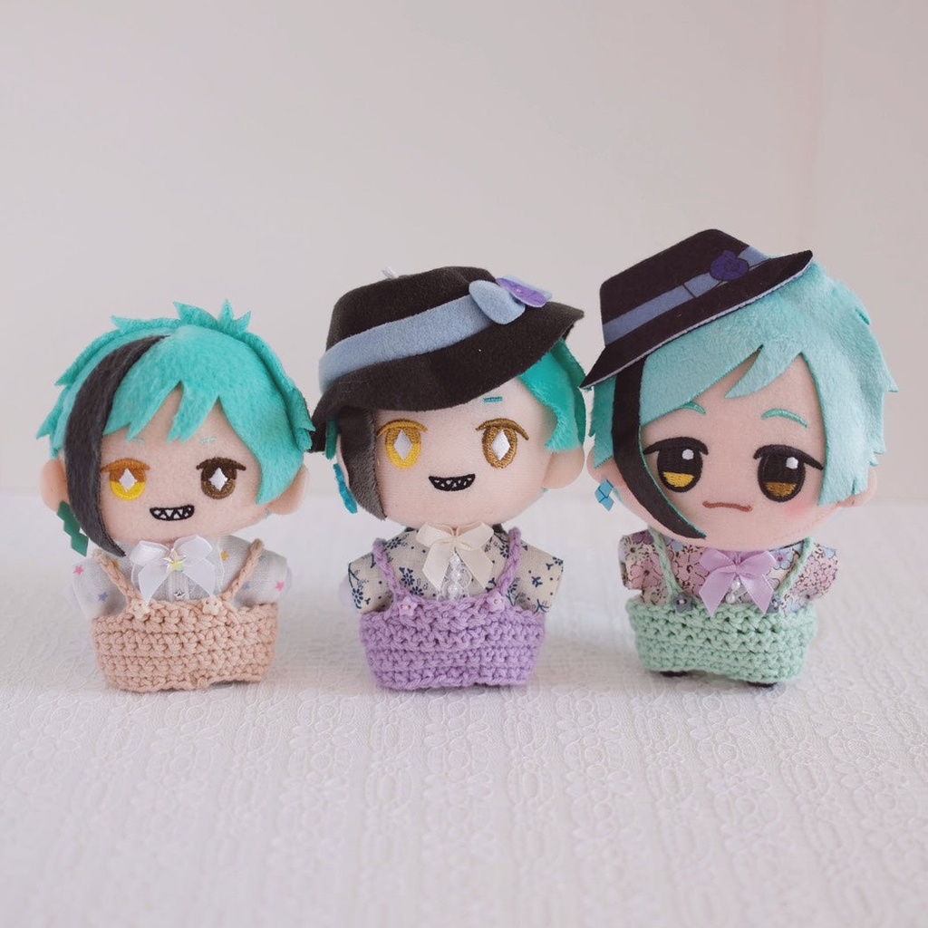 【10cm-15cmぬい】パステル&クラシック サスペンダーニットパンツ ぬいぐるみ用