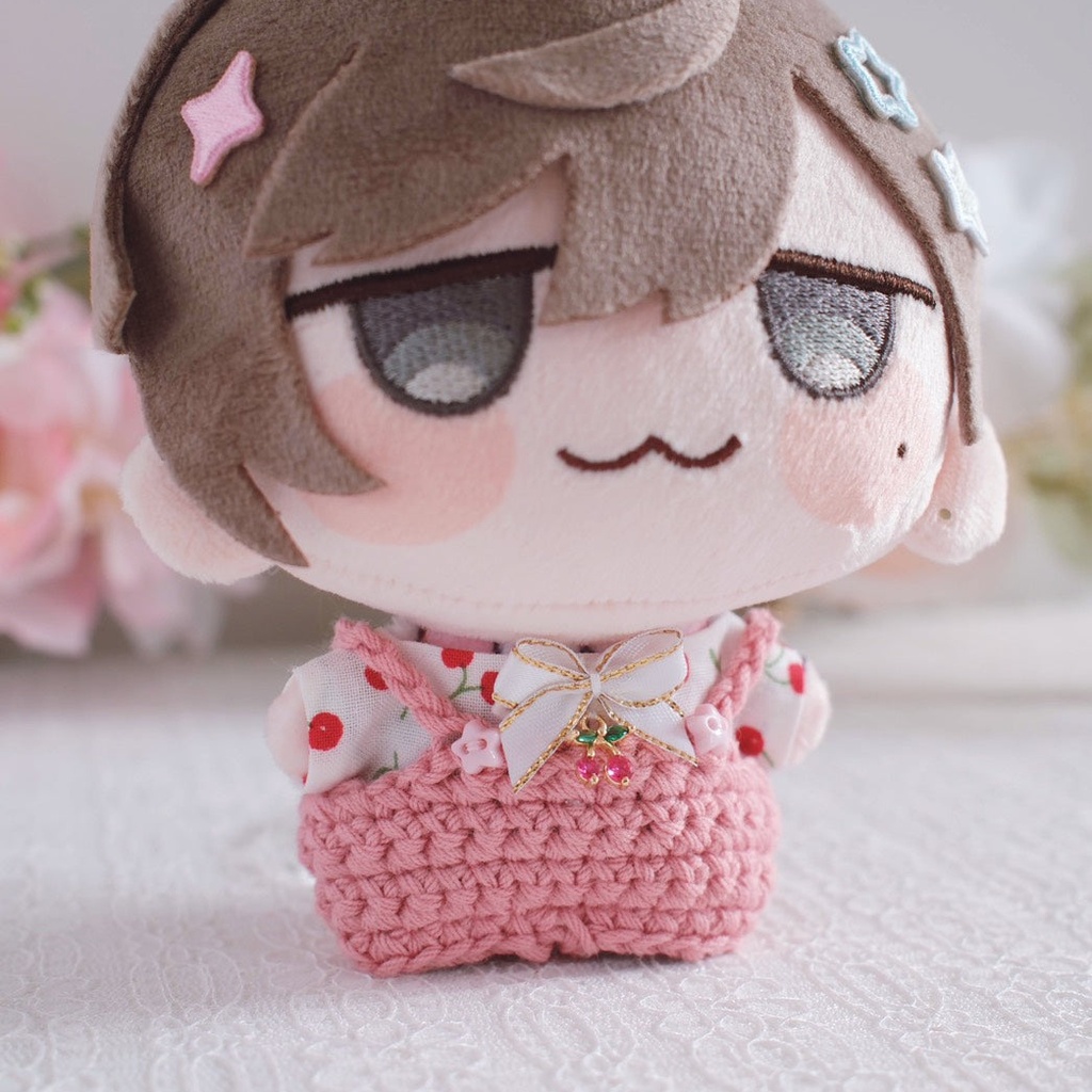 【10cm-15cmぬい】パステル&クラシック サスペンダーニットパンツ ぬいぐるみ用