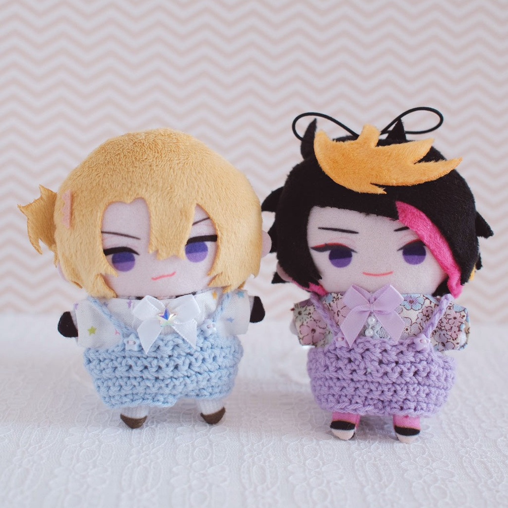 【10cm-15cmぬい】パステル&クラシック サスペンダーニットパンツ ぬいぐるみ用