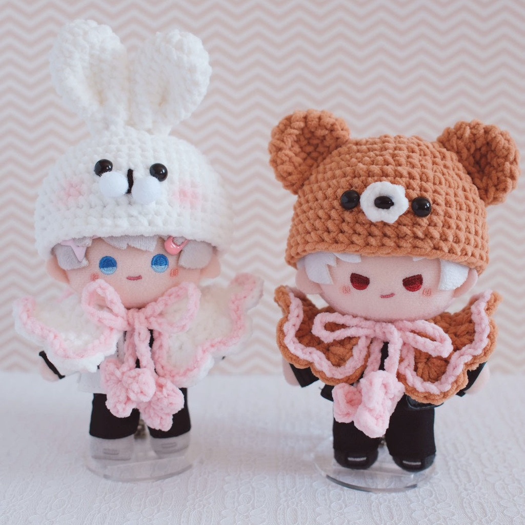 【ぬい服】ケープ&帽子セット ぬいぐるみ用 着ぐるみ