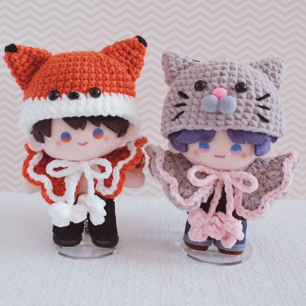 【ぬい服】ケープ&帽子セット ぬいぐるみ用 着ぐるみ