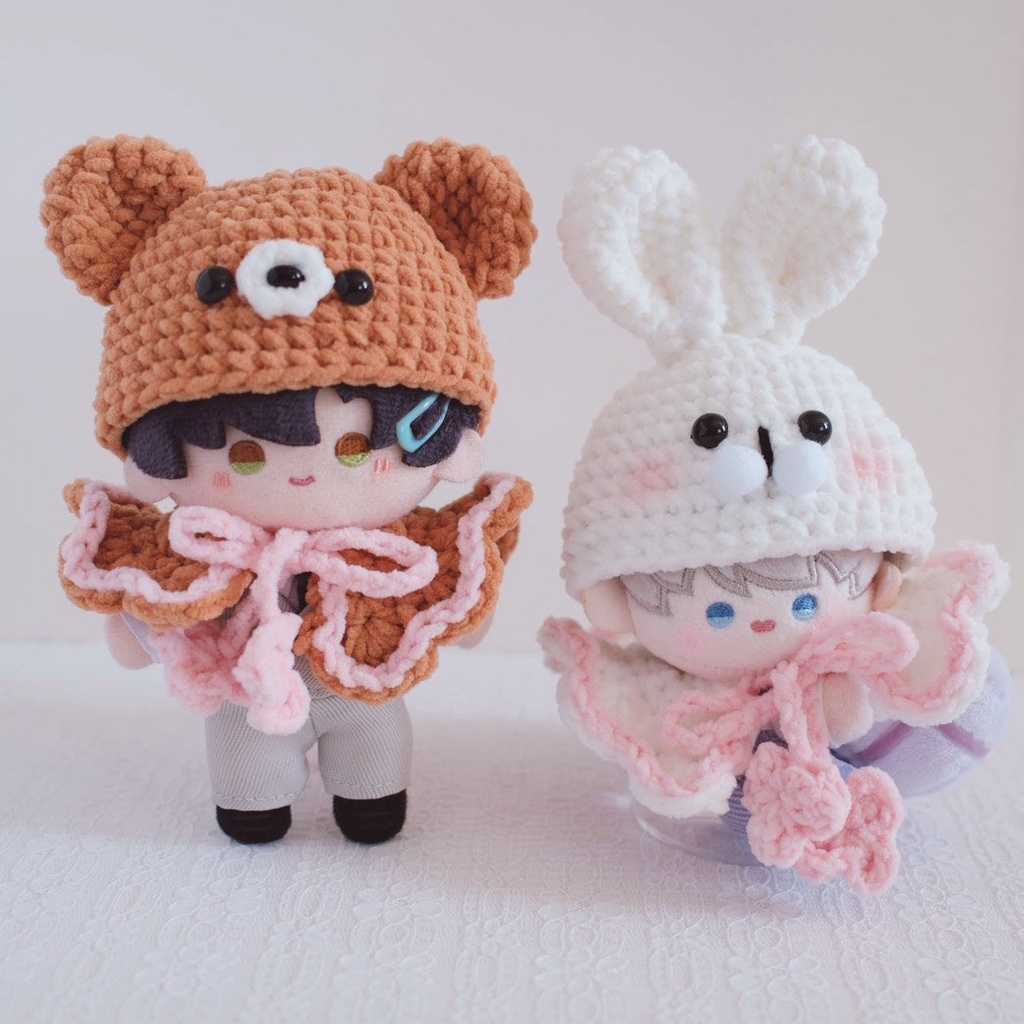 【ぬい服】ケープ&帽子セット ぬいぐるみ用 着ぐるみ