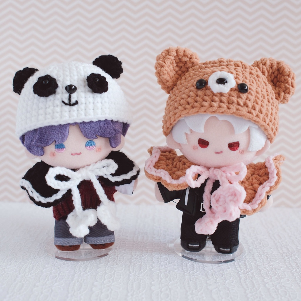 【ぬい服】ケープ&帽子セット ぬいぐるみ用 着ぐるみ