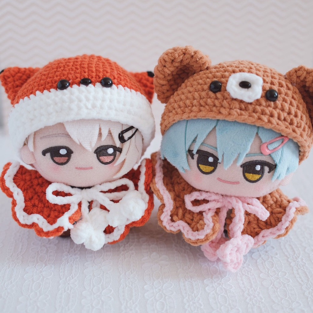 【ぬい服】ケープ&帽子セット ぬいぐるみ用 着ぐるみ