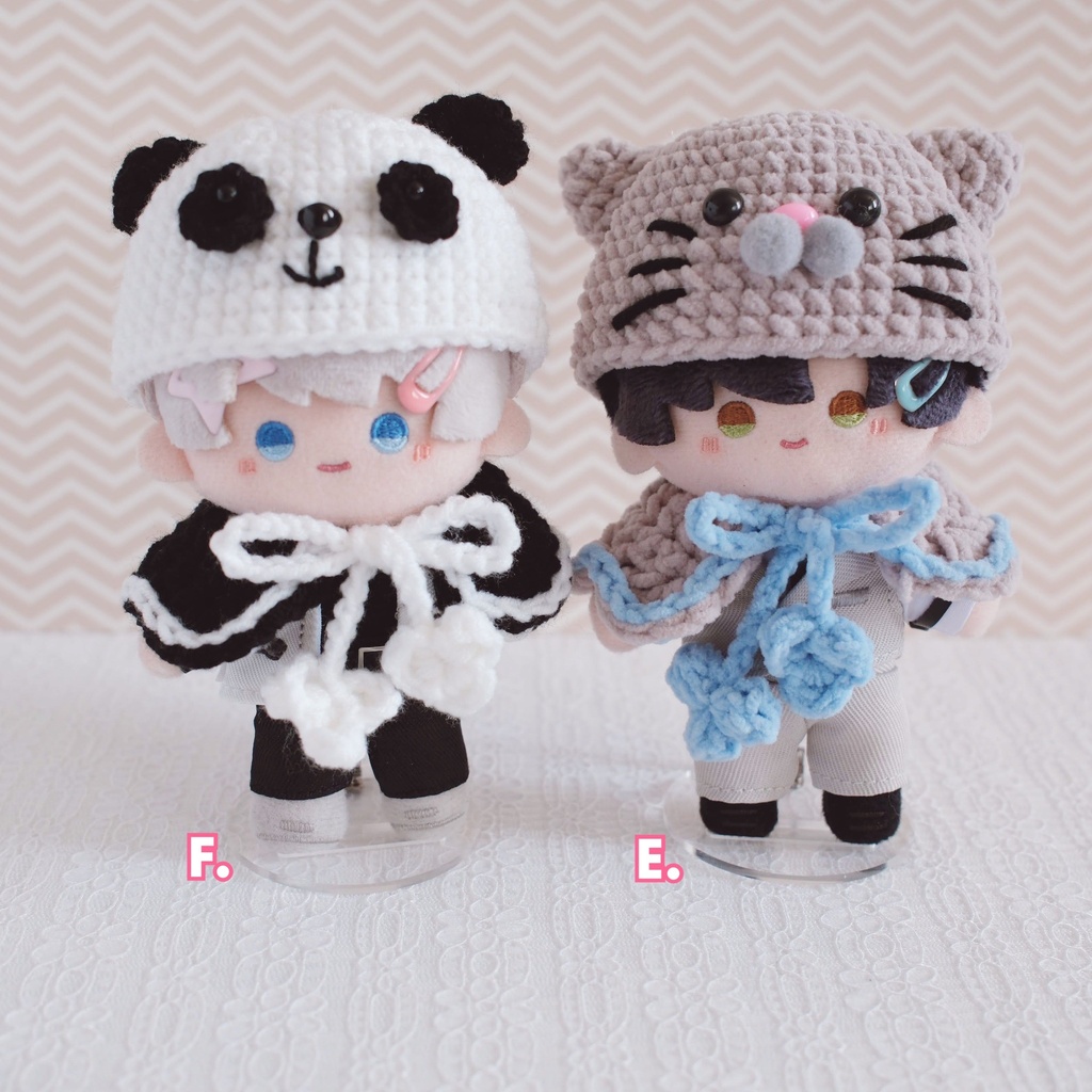 【ぬい服】ケープ&帽子セット ぬいぐるみ用 着ぐるみ