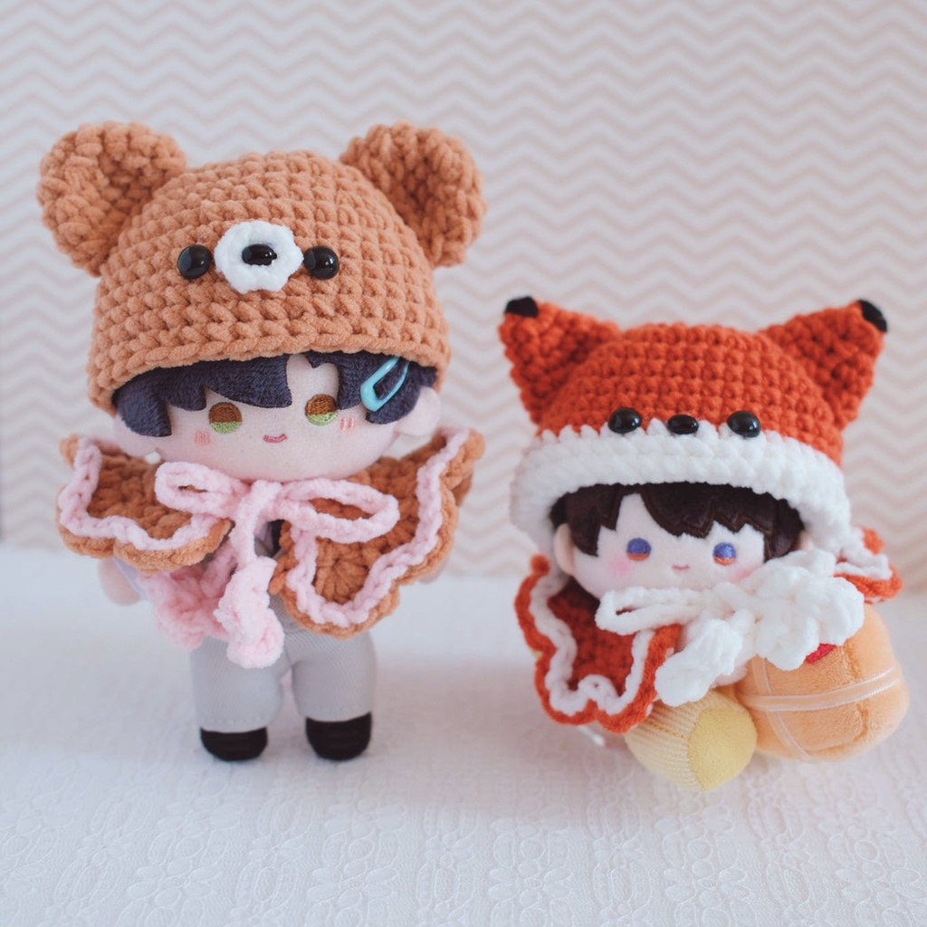 【ぬい服】ケープ&帽子セット ぬいぐるみ用 着ぐるみ