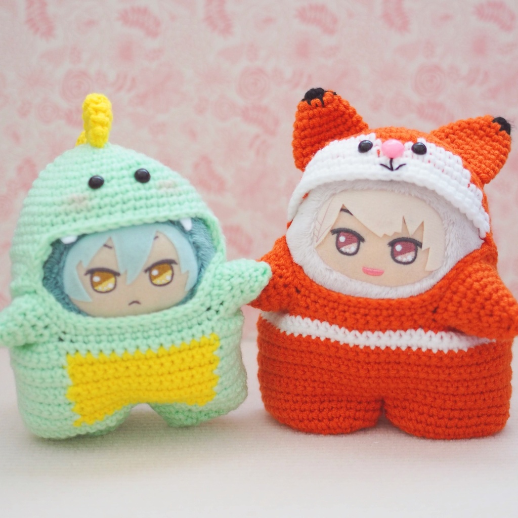恐竜 + キツネ 着ぐるみ きらどるぬいぐるみ モンぬい
