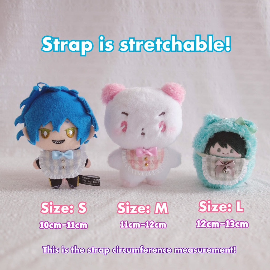 【10cm-15cmぬい】ミニチュアスタイ / ぬいぐるみ用よだれかけ (全5色 / 3サイズ)