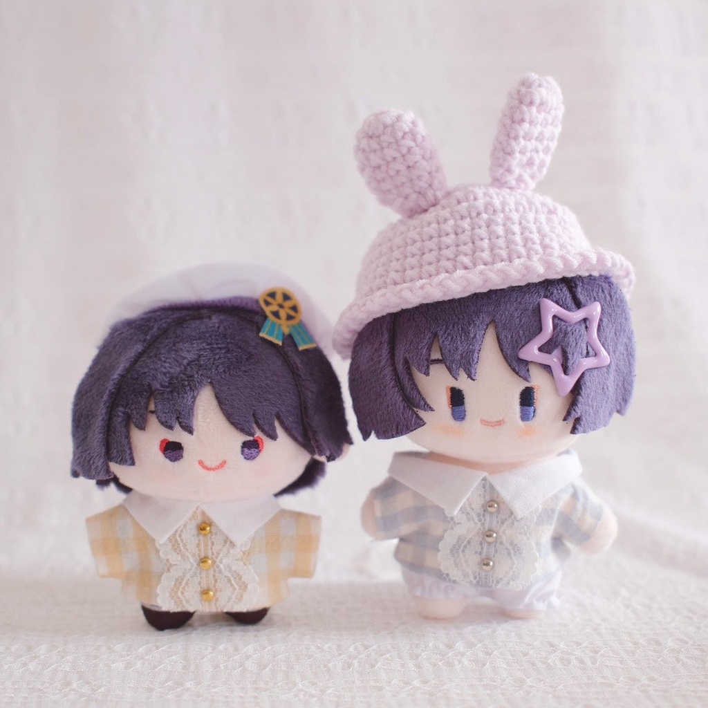 【10cm-12cmぬい】チェック柄シャツ / ぬいぐるみ用シャツ