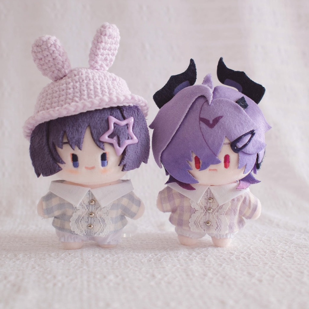 【10cm-12cmぬい】チェック柄シャツ / ぬいぐるみ用シャツ