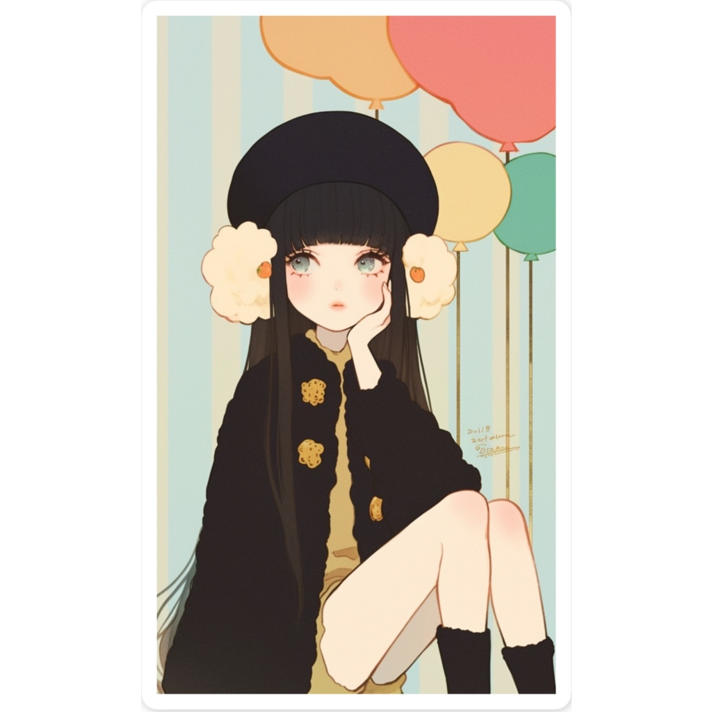 レトロな女の子