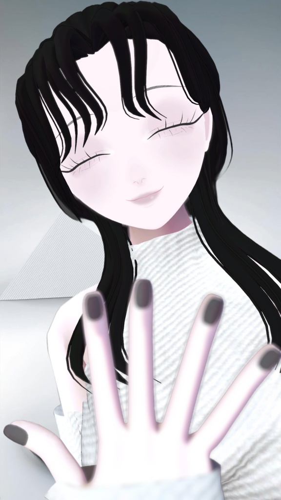 【無料】オリジナル3Dモデル「細目のMekuさん」