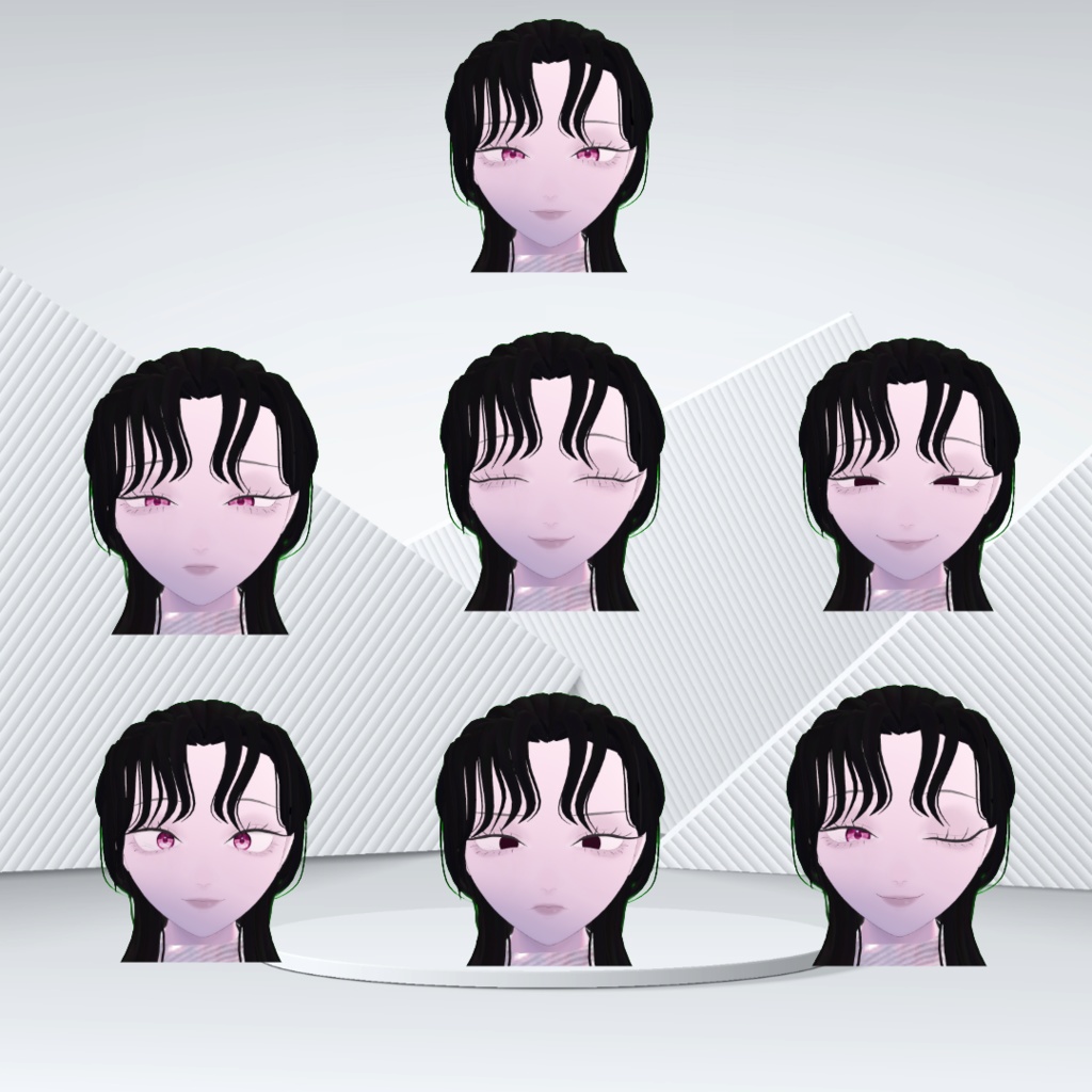 【無料】オリジナル3Dモデル「細目のMekuさん」