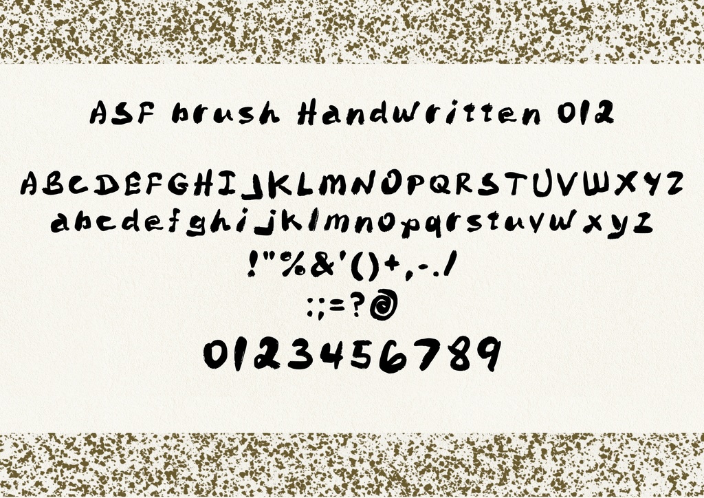 手書きフォント 012