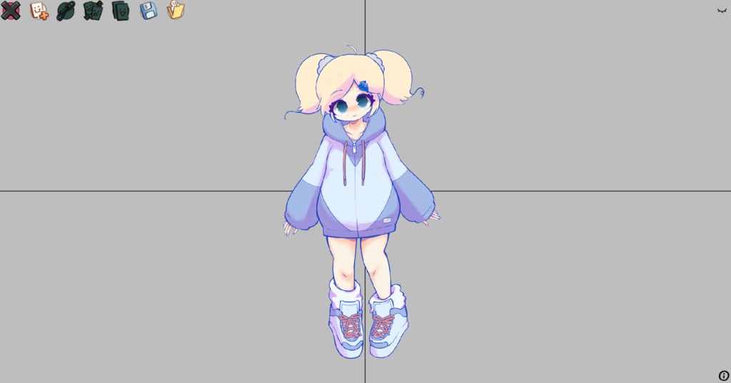 【PNGtuber+用】 雨モチーフの女の子(汎用) 【立ち絵、4枚絵使用系Vtuberツール対応画像・同梱版】