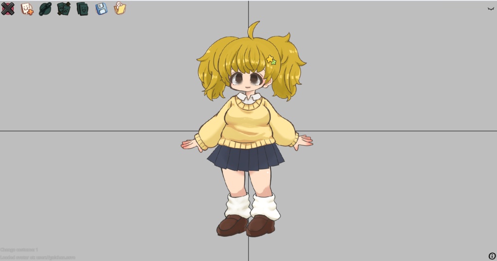 【PNGtuber+用】 ゲームもできるギャルっぽい女の子(汎用) 【立ち絵、4枚絵使用系Vtuberツール対応画像・同梱版】