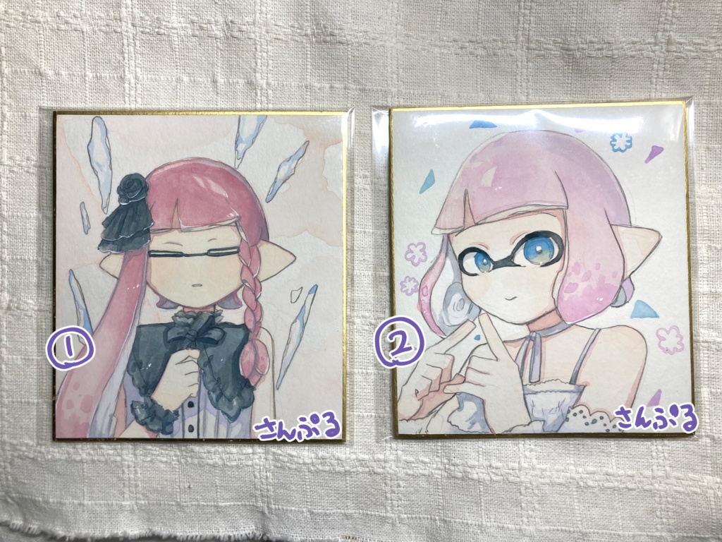 【手描きイラスト】イカチャン色紙