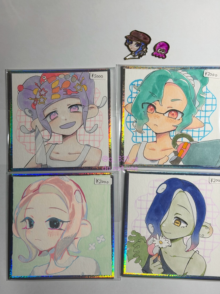 【手描きイラスト】イカチャン色紙