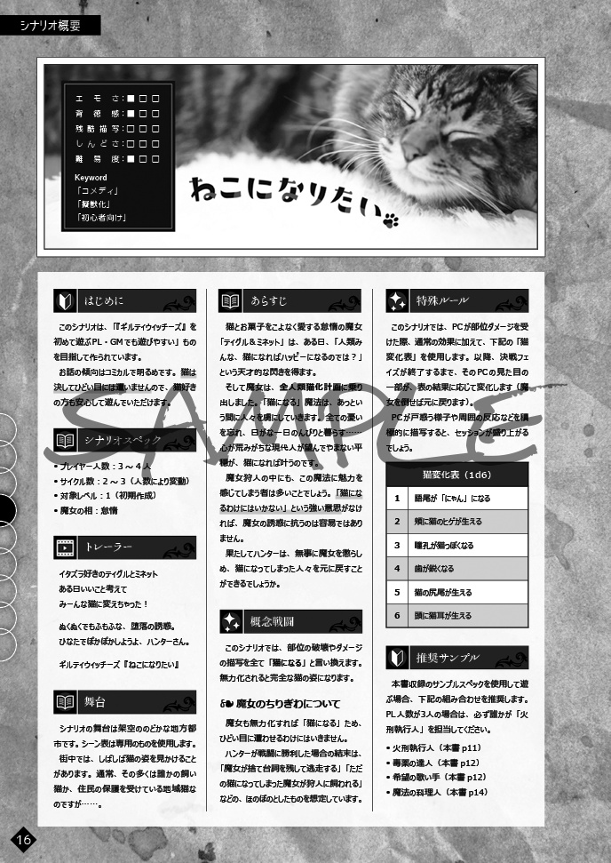 ギルティウィッチーズシナリオ集『善き罪過のしるべ』