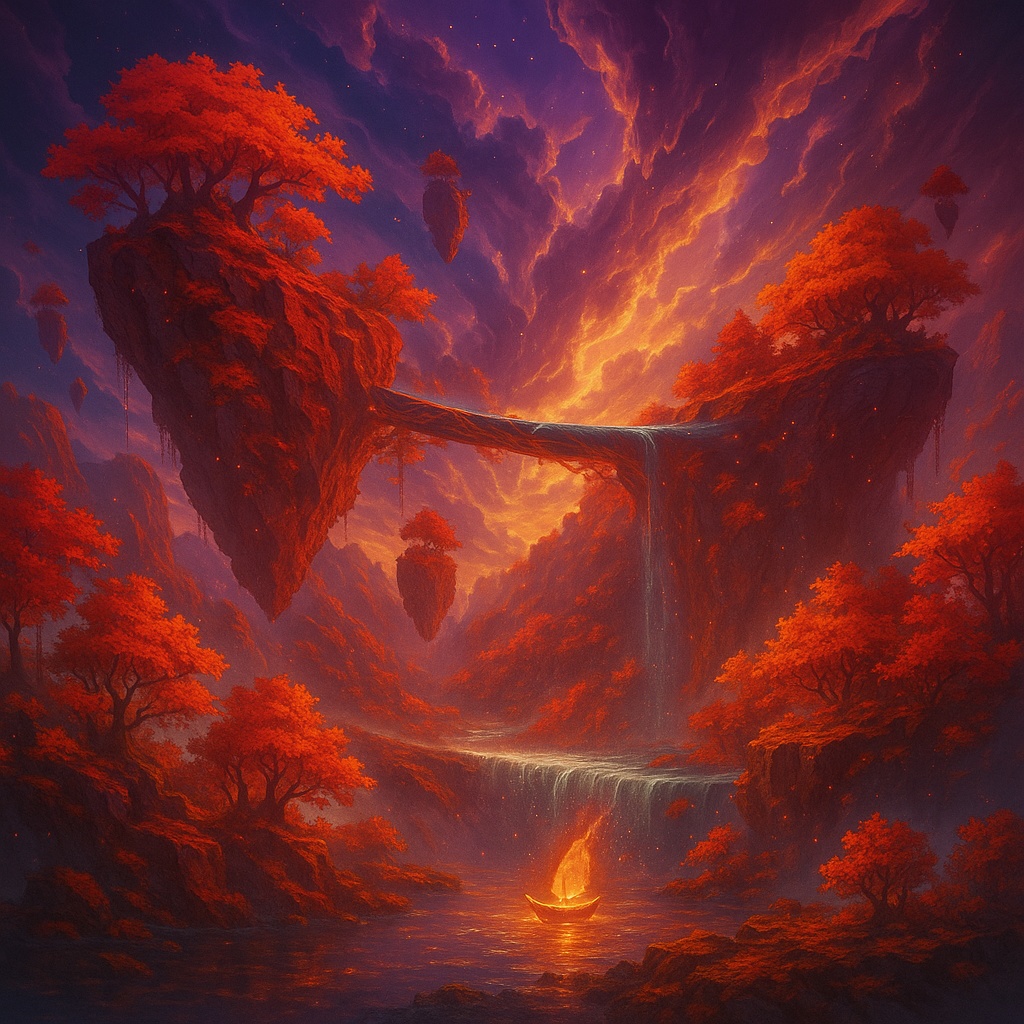 【背景画像/商用OK】紅幻渓谷-ファンタジー素材セット(5枚セット)