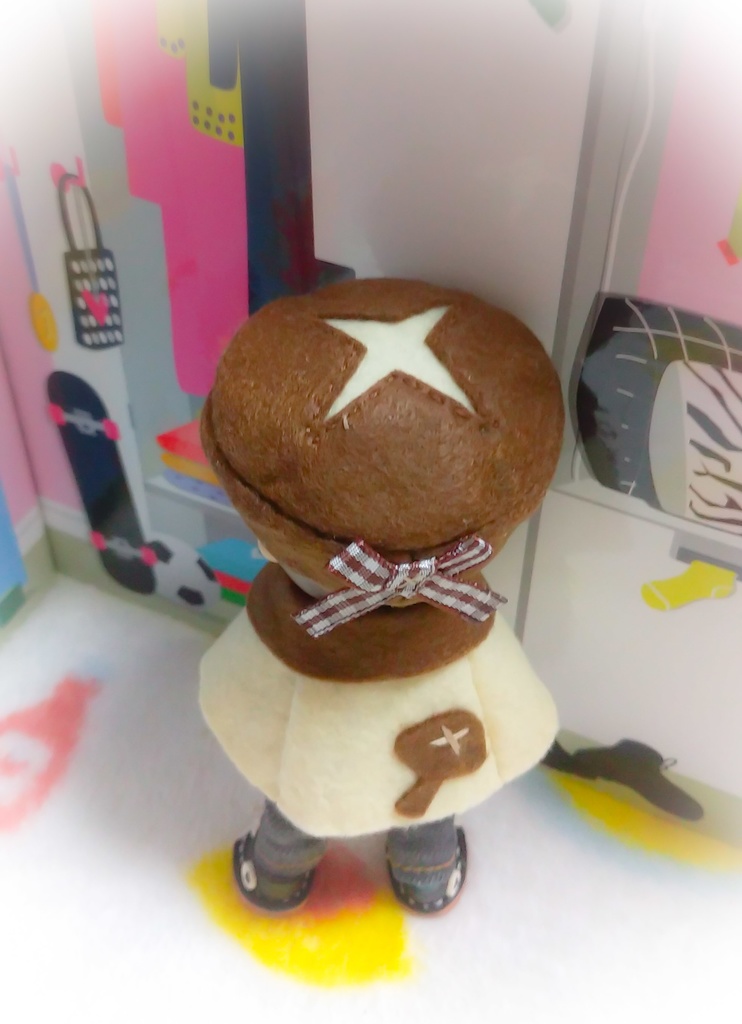 ［受注制作］ごきげんキノコのショートケープセット(シイタケ) オビツろいど ねんどろいどどーる 等に